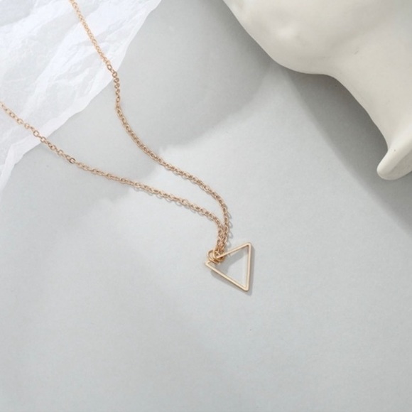 Gold Geometric Necklace - Picture 2 of 4